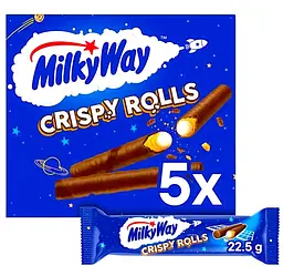 Вафельні трубочки Milky Way Crispy Rolls 5 шт х 22.5 г