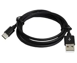 Кабель USB AM - Type-C, 1 м, чорний, Patron, 2.4A (PN-USB-TYPEC-1-B)