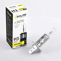 Автолампа галогенна Solar Starlight +30% / H1 / 70W / 24V / 1 шт (2401)