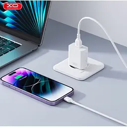 Мережевий зарядний пристрій XO L126 USB-C PD20W Fast Charging Charger with Type-C cable Білий - мініатюра 2