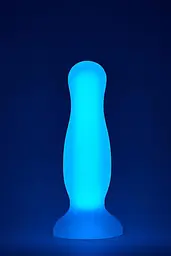 Неонова анальна пробка DreamToys Radiant 12.5 см (синій) - мініатюра 5