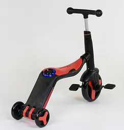 Самокат 3в1 JT 28288 Best Scooter, самокат-велобіг-велосипед, ЧЕРВОНИЙ, світло, мелодії, колеса PU, в коробці (6900066328282) - мініатюра 7