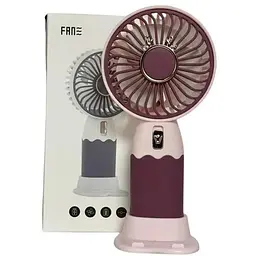 Портативний вентилятор на акумуляторі Portable Mini Fan акумуляторний міні вентилятор 18650 USB Бордовий