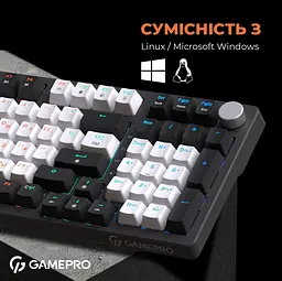 Клавіатура GamePro MK170B Outemu Red Hot-Swap RGB USB Black (MK170B) - мініатюра 7