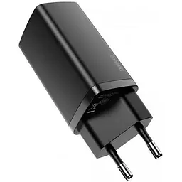 Мережевий зарядний пристрій Baseus GaN Lite 2Type-C 65W CCGAN2L-E01 Black - мініатюра 2