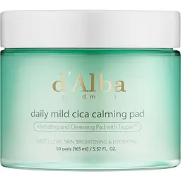 Педи для обличчя D'Alba Daily Mild Cica Calming Pad заспокійливі 50 шт. - мініатюра 2