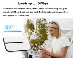 Портативний 4G LTE роутер 150 Мбіт/с зі слотом для SIM-картки - мініатюра 6