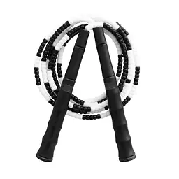 Бісерна скакалка EasyFit FreeRope 2,7 м (чорно-біла)