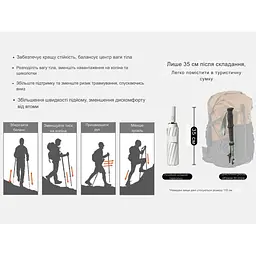 Трекінгова палиця Naturehike CNK2450DS016 110 см зелена - мініатюра 4