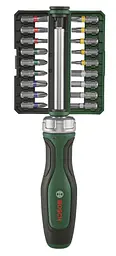Викрутка з тріскачкою, 18 біт, 225мм, сталь CrV Bosch hoz0014138 - мініатюра 3