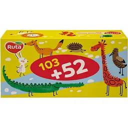 Серветки косметичні Ruta Kids 2 шари 155 аркушів (4820023748422) - мініатюра 1