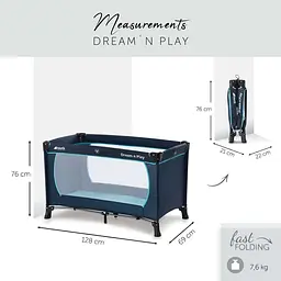 Дитячий манеж Hauck Dream N Play Plus Navy/Aqua - мініатюра 4