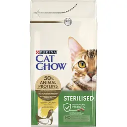 Сухий корм для стерилізованих котів Cat Chow Sterilised з куркою 1.5 кг - мініатюра 2