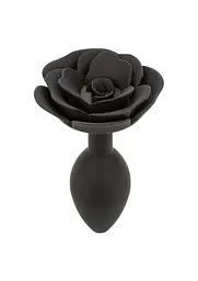 Анальна пробка Calexotics Rose Anal Plug Large, 10.2 см (чорний)