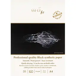 Склейка для спиртових чорнил SM-LT Art Pro Create А4 155 г/м² 10 аркушів чорний  
