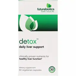 Очищення печінки щоденна підтримка FutureBiotics Detox 60 вегетаріанських капсул - мініатюра 2
