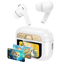 Бездротові навушники TWS EW88 Rampino with Touch Screen ANC White Hoco teh0030118 - мініатюра 1