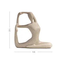 Декоративна статуетка MBM My Home Йога біла (DH-ST-29-1 WHITE) - мініатюра 3