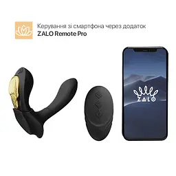 Смарт-вібратор у трусики Zalo - AYA Obsidian Black, насадка та пульт ДК - мініатюра 2