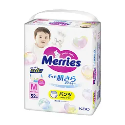 Підгузки Merries Трусики Super Jumbo M 6-11 кг 52 шт (4901301418579) - мініатюра 4