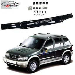 Дефлектор капоту мухобійка для Kia Sportage 1994-2003 Євро Кріплення (Vip Tuning) KA06