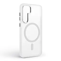 Чехол Samsung Galaxy S24 Plus 5G (SM-S926), Unit MagSafe, белый, прозрачный, магсейф, противоударный, магнитный, панель-накладка с поддержкой MagSafe, с поддержкой беспроводной зарядки, TPU+PC, защита всего корпуса, ударопрочный, ArmorStandart (ARM74865) - мініатюра 2