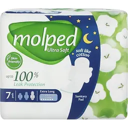 Гігієнічні прокладки Molped Ultra Soft Extra long 6 крапель 7шт. 32 см