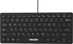 Клавіатура дротова Maxxter KBM-C01B-UA (USB, mini) Black