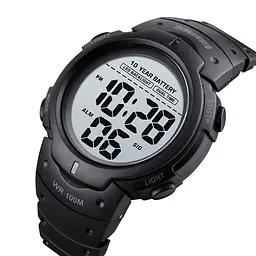Наручний годинник чоловічий Skmei 1560 Black, 1560BK (12303) - мініатюра 3