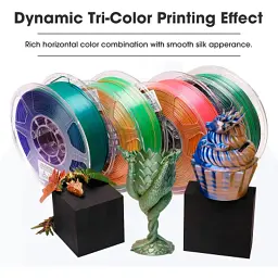 Пластик для 3D-принтера eSUN ePLA-Silk Mystic 1.75мм 1kg gold-red-green (ePLA-SilkMystic-P175GRG1) - мініатюра 3