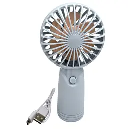 Вентилятор акумуляторний міні з ручкою USB діаметр 10см Handy Mini Fan AP223 блакитний