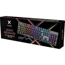 Клавіатура Vinga KBGM-100 LED Blue Switch USB Black (KBGM-100 Black) - мініатюра 6