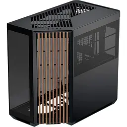 Корпус APNX V1-W Tempered Glass без БП Black/Wood (APCM-VI01103.11)