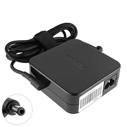 Блок живлення для ноутбука Asus 19V, 4.74A, 90W, 5.5x2.5мм, квадратний, black (без кабеля!) - мініатюра 2