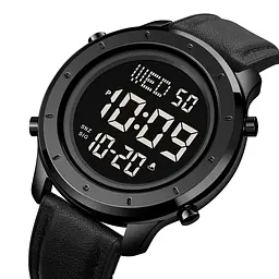Чоловічий наручний годинник 1864LBKBK Black-Black Leather Skmei acs0030526 - мініатюра 2
