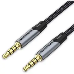 Кабель мультимедійний 3.5mm M to 3.5mm M 1.0m (4pin) gray Vention (BAQHF)