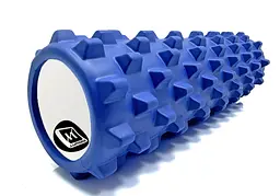 Масажний ролик EasyFit Grid Roller PRO 45 см Синій