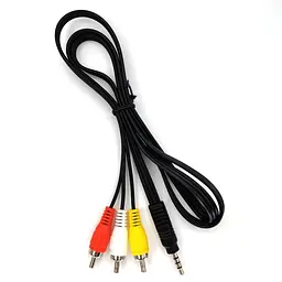 AV-кабель 3.5mm Jack на 3 RCA 1,2м міні джек на тюльпани - мініатюра 2