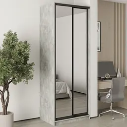 Шафа-купе дводверна MebelStar Стандарт BG 2 Дзеркала 90x60x240 см Бетон (MBS-10371)