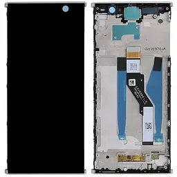 Дисплей Sony H4413 Xperia XA2 Plus Dual /H4493 чорний, PRC, з рамкою золотистого кольору