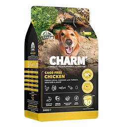 Сухий беззерновий корм для собак Charm Cage-Free Chicken Чарм холістик, Курка вільного вигулу 340 г (1001225)