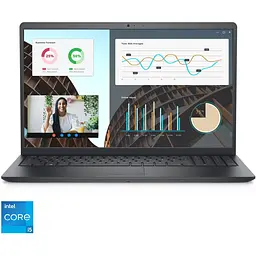 Ноутбук Dell Vostro 3530 з процесором Intel Core i5-1335U pana la 4.6 GHz, 15.6", Full HD, 120Hz, 8GB DDR4, 512GB SSD, Intel UHD графікою, Ubuntu 22.04, Carbon чорний, 4Y