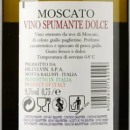 Вино ігристе Fundrop Moscato Vino Spumante Dolce біле солодке 0.75 л - мініатюра 3