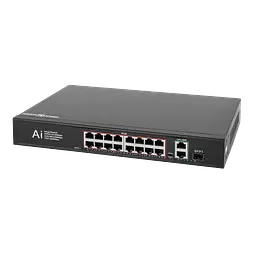 Комутатор мережевий POE GV-010-D-16+2 PG+1 SFP