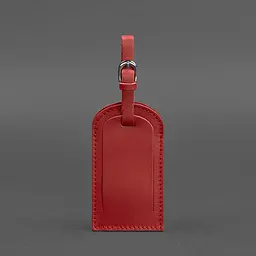 Шкіряна бірка для багажу 2.0 Червона - мініатюра 5