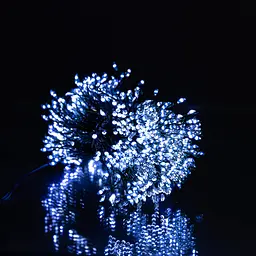 Гірлянда Кінський хвіст Мішура 960 LED 16 ниток 3 м зелена, білий GarlandoPro D960L3MGW - мініатюра 8