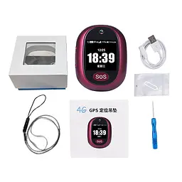 Трекер GPS V45 Tracker Pendant with display SIM (4GLTE with 2GGSM fallback) 600mAh Red - мініатюра 4
