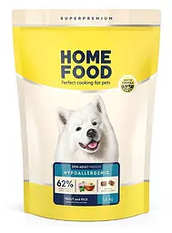 Гіпоалергенний сухий корм для собак середніх порід Home Food 1,6 кг - форель та рис