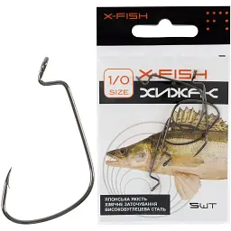 Крючок X-Fish Хищник 1/0 (5шт/уп)