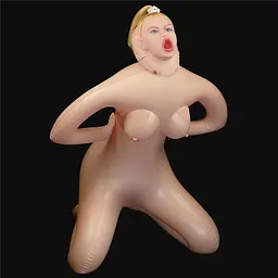 Секс-лялька Lovetoy Cowgirl Style Love Doll надувна з 3 отворами в позі наїзниці 89 см тілесна - мініатюра 2